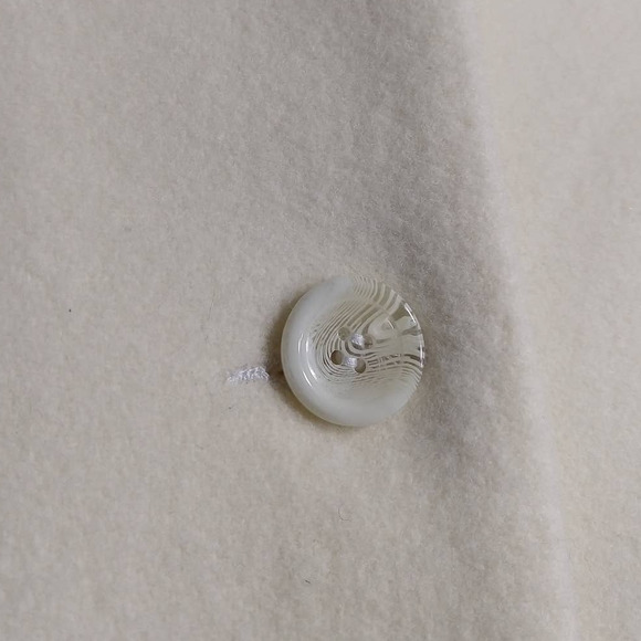 Jessica London Plus Size Woman Full Length Wool Cream Coat - Picture 7 of 14